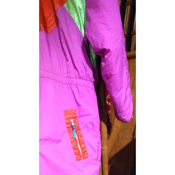 1980s Ski Snow Suit 1 Piece Snowsuit Retro Vintage Teen XXL - Men XS - Women S - Picture 6 of 15